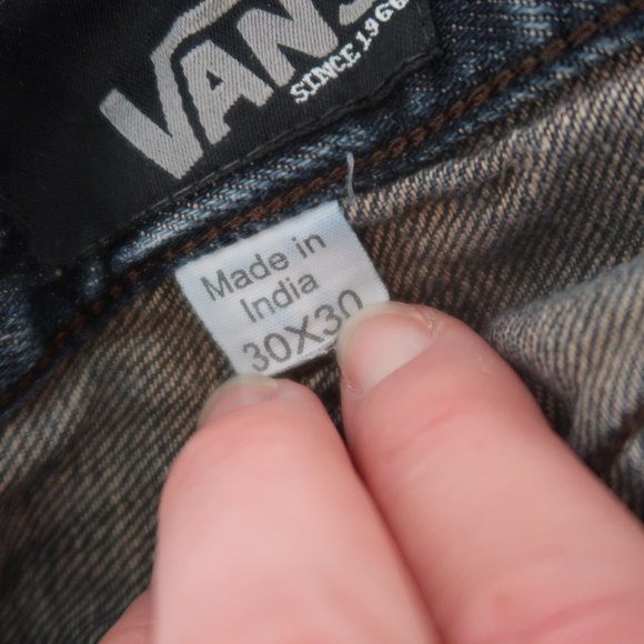 Men's Vans Dark Denim Jeans Straight Leg Size 30 x 30 - Picture 2 of 8